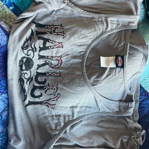 Extra Long soft Harley Tank with side detailing